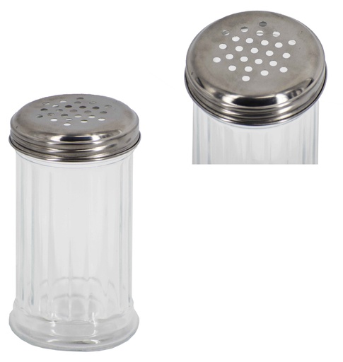 [GL1900M] 5.3" Spice Jar with Mesh Silver Lid (36 pcs/ctn)