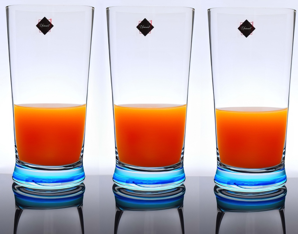 16oz Tall Glass Tumbler, Mixed Colors (24 pcs/ctn)