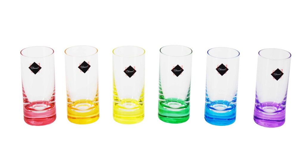2oz Double Shot Glass, Mixed Colors (48 pcs/ctn)