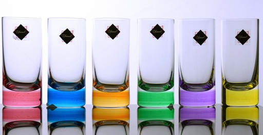 [GL2002] 2oz Double Shot Glass, Mixed Colors (48 pcs/ctn)