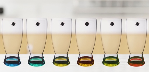 [GL3016] 16oz HB Tall Glass Tumbler, Mixed Color (24 pcs/ctn)