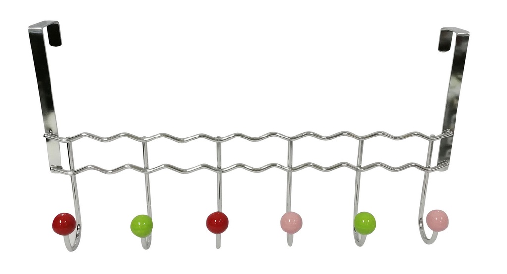 6 Ceramic Ball Over-the-Door Hooks (12 pcs/ctn)