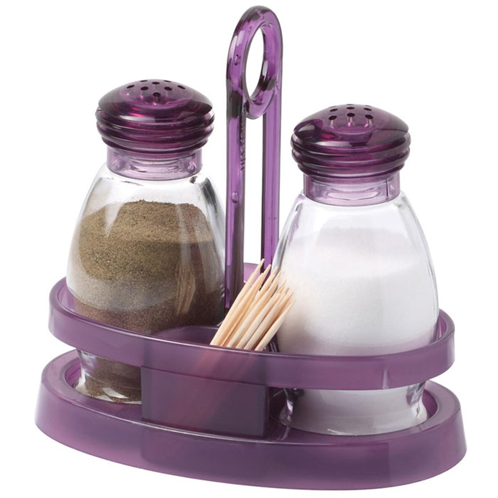 2 pc 95ml Salt Shaker and Caddy Set (36 sets/ctn)