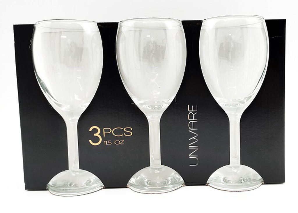 3 pc 340ml Red Wine Glass Sets (4 sets/ctn)