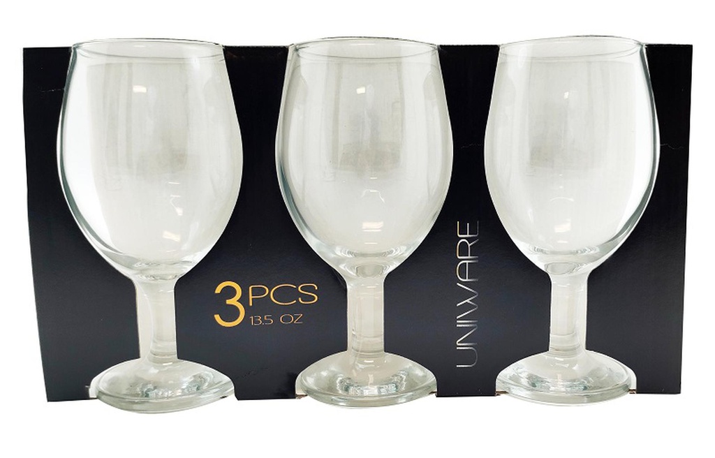 3 pc 13.5oz(400ml) Water Glass Set (4 sets/ctn)