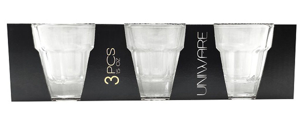 3 pc 1.5 oz( 45ml) Shot Glass Set (4 sets/ctn)