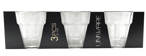 [GL5301] 3 pc 1.5 oz( 45ml) Shot Glass Set (4 sets/ctn)