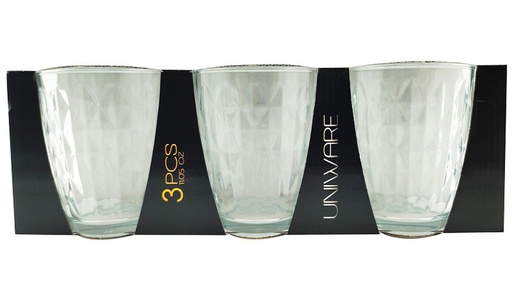 [GL5511] 3 pc 11.5oz(340ml) Water Glass Set (4 sets/ctn)