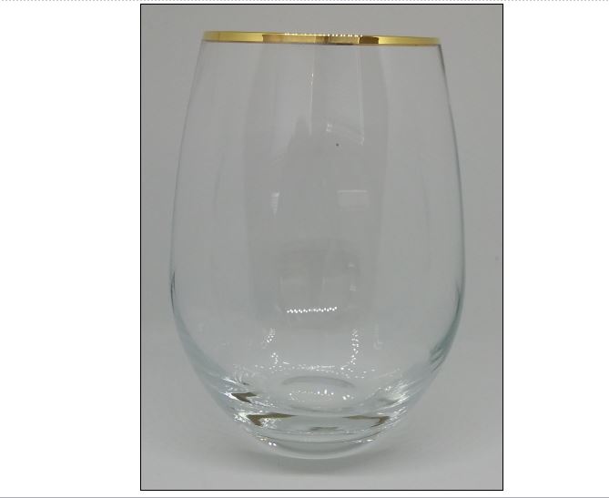 20oz Gold Rim Glass Tumbler (24 pcs/ctn)
