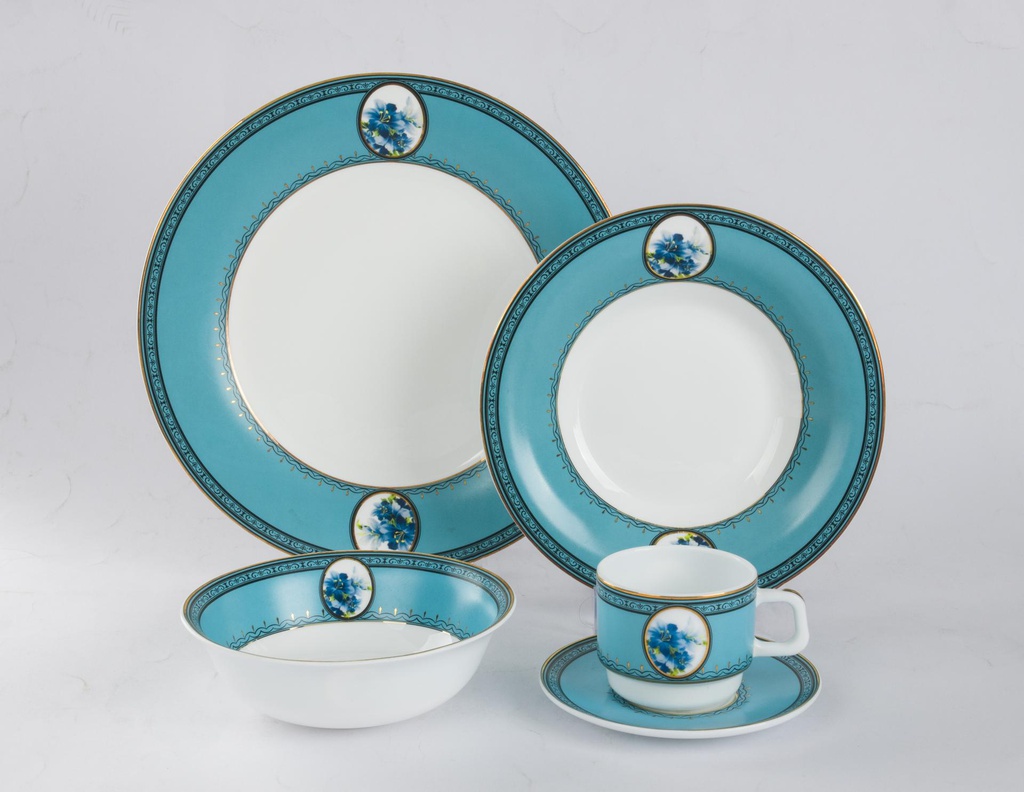 20 pc Teal Dinner Set (2 sets/ctn)