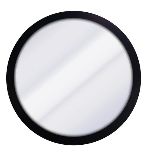 [H10020B] Black Plastic Round Mirror (6 pcs/ctn)