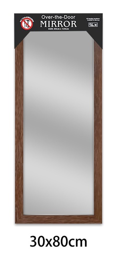 [H11232GY] 12"x31" Dark Wood Flat Mirror (6 pcs/ctn)