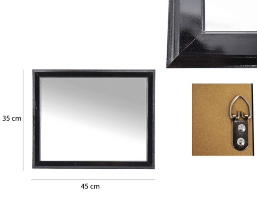 [H11418B] 14"x18" Black Flat Mirror (8 pcs/ctn)
