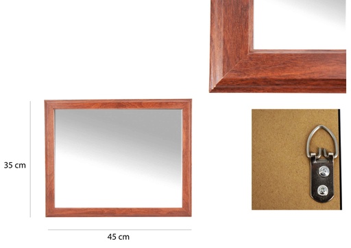 [H11418M] 14"x18" Mahogony Flat Mirror (8 pcs/ctn)