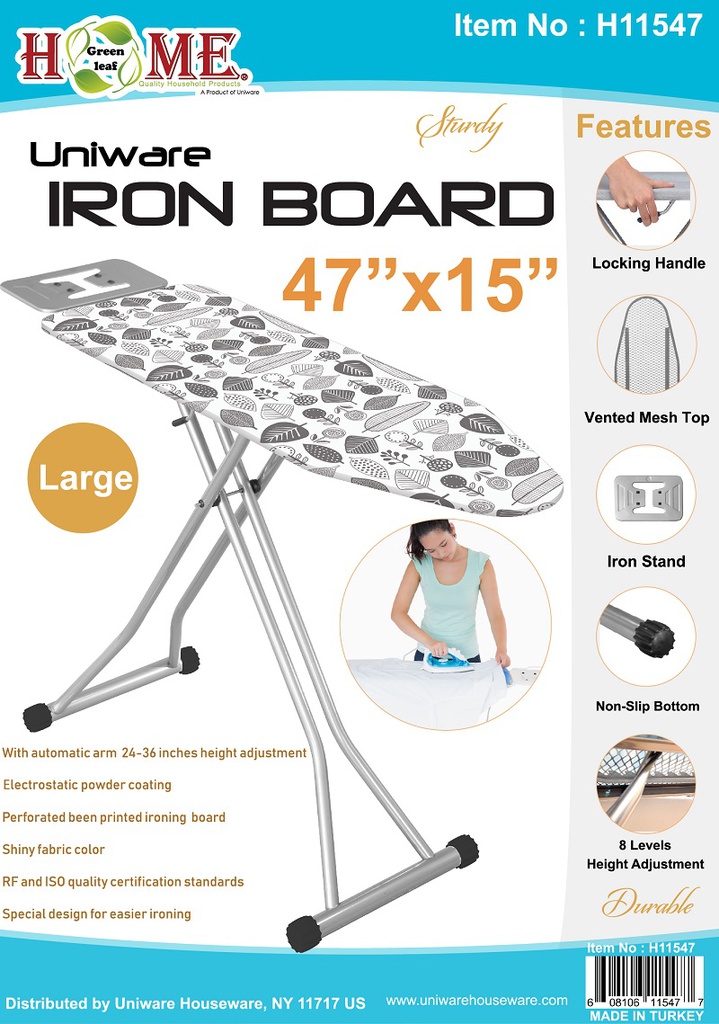 47&quot; ADA Leavf Pattern Ironing Board (2 pcs/ctn)