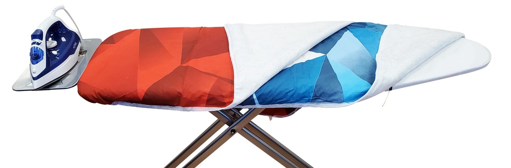 55" Red/Blue 100% Cotton Ironing Board Cover (30 pcs/ctn)