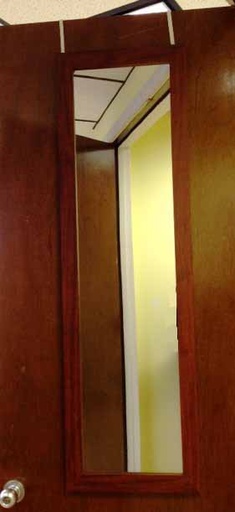 [H17018M] 12"x47" Mahagony Over-the-Door Mirror (6 pcs/ctn)