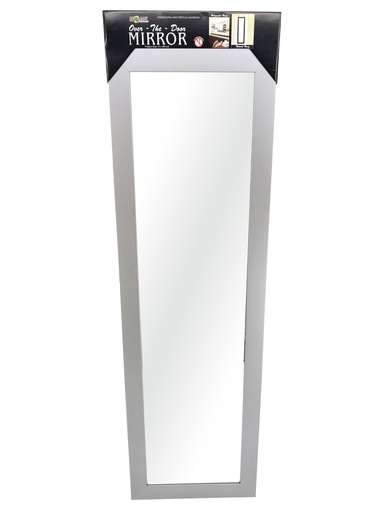 [H17018SL] 12"x47" Silver Over-the-Door Mirror (6 pcs/ctn)
