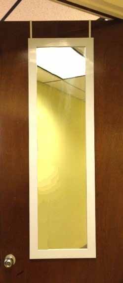12"x47" White Over-the-Door Mirror (6 pcs/ctn)