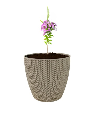 [FL0143BG] 0.5LT Flower Pot, Beige (60 pc/ctn)