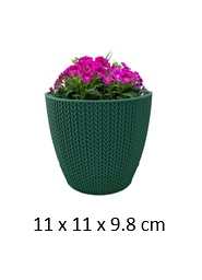 [FL0143GR] 0.5LT Flower Pot, Green (60 pc/ctn)