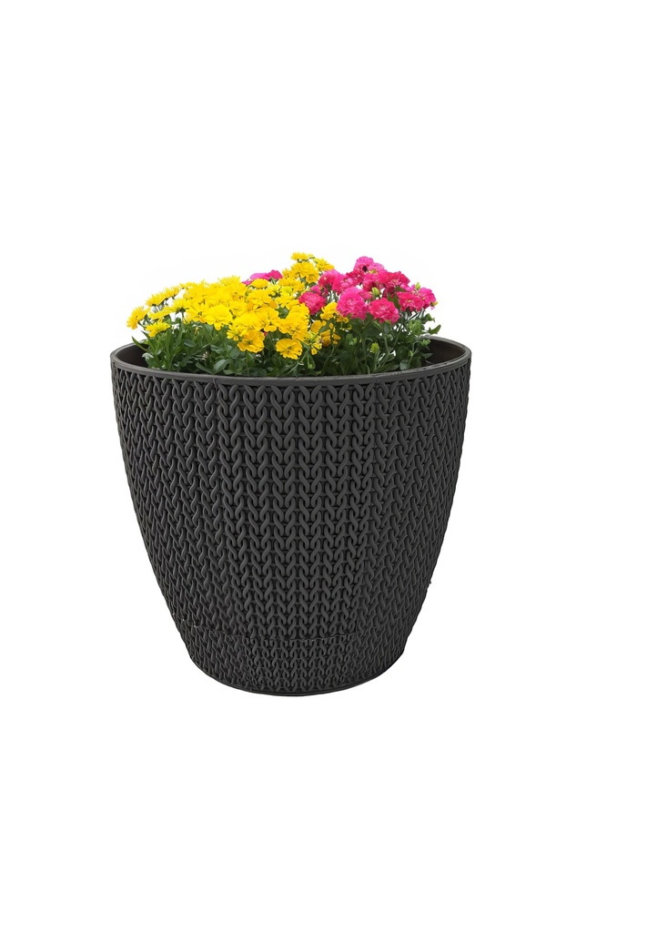 0.5LT Flower Pot, Grey (60 pc/ctn)