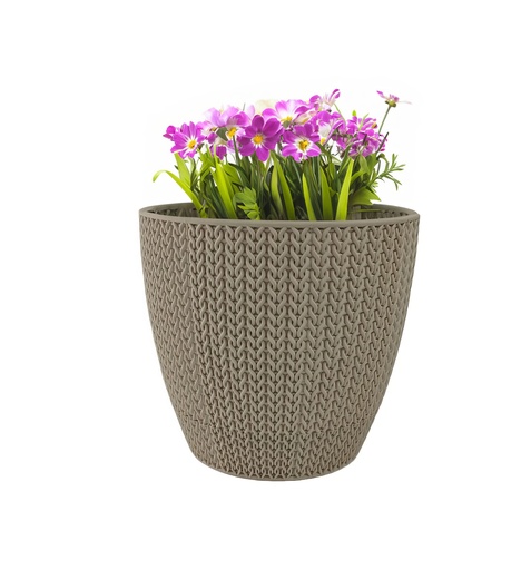[FL0144BG] 1.4LT Flower Pot, Beige (40 pc/ctn)