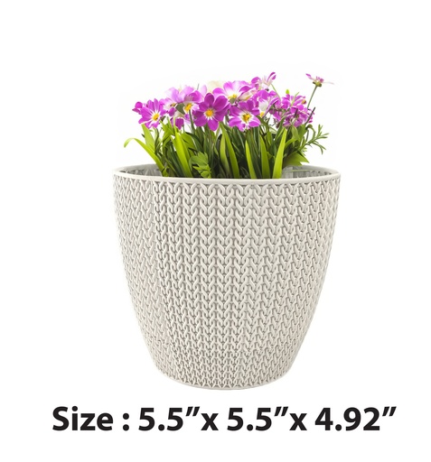 [FL0144BG] 1.4LT Flower Pot, Beige (40 pc/ctn)