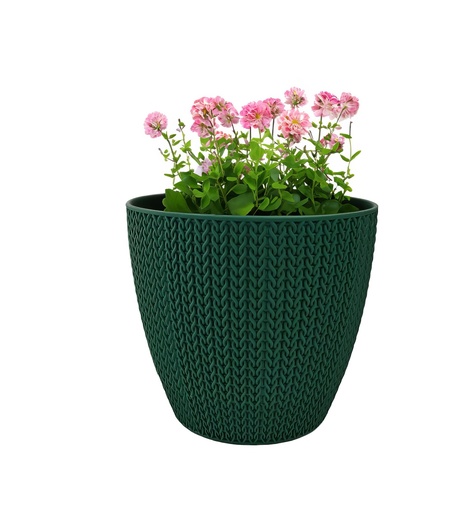 [FL0144GR] 1.4LT Flower Pot, Green (40 pc/ctn)