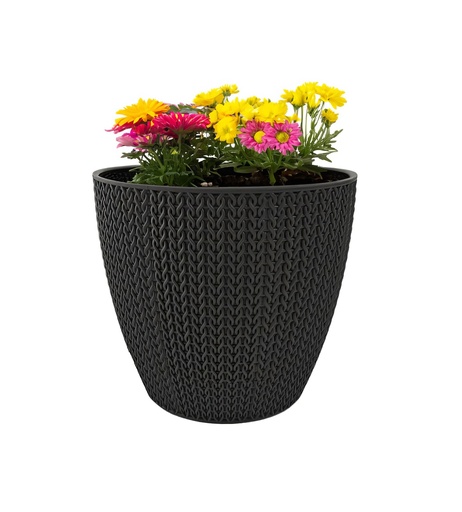 [FL0144GY] 1.4LT Flower Pot, Grey (40 pc/ctn)