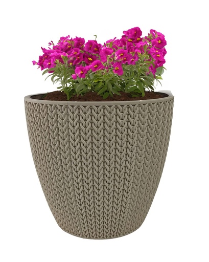 [FL0145BG] 2.5LT Flower Pot, Beige (30 pc/ctn)