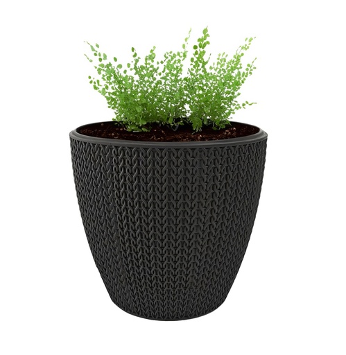 [FL0145GY] 2.5LT Flower Pot, Grey (30 pc/ctn)