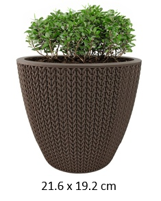 [FL0146BR] 5LT Flower Pot, Brown (30 pc/ctn)
