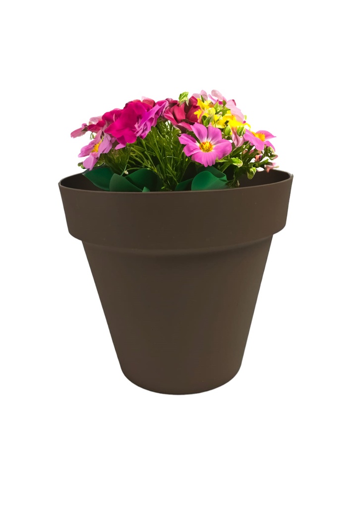3LT Flower Pot, Mocha (40 pc/ctn)