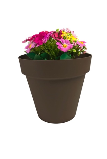 [FL0147BR] 3LT Flower Pot, Mocha (40 pc/ctn)