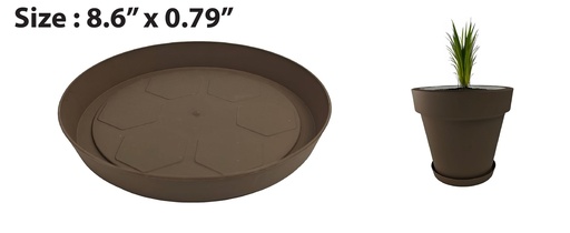 [FL0148BRT] Tray for 6LT Flower Pot , Mocha (10 pc/bag)