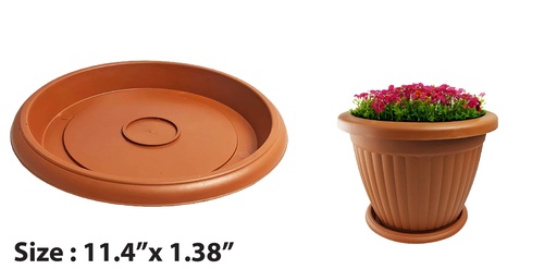 [FL0153T] 11.4" Flowerpot Tray, Terra Cotta (10 pc/bag)