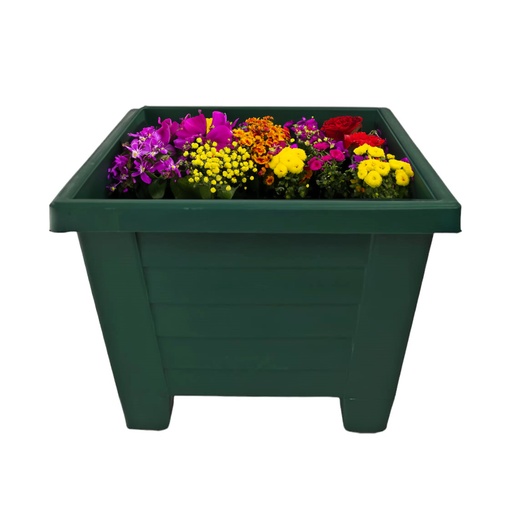 [FL0160GR] 15LT Squarel Flower Pot, Green (56 pc/bag)