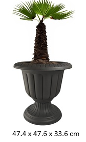 [FL0158M] 25.3LT Tall Flower Pot, Grey (50 pc/bag)