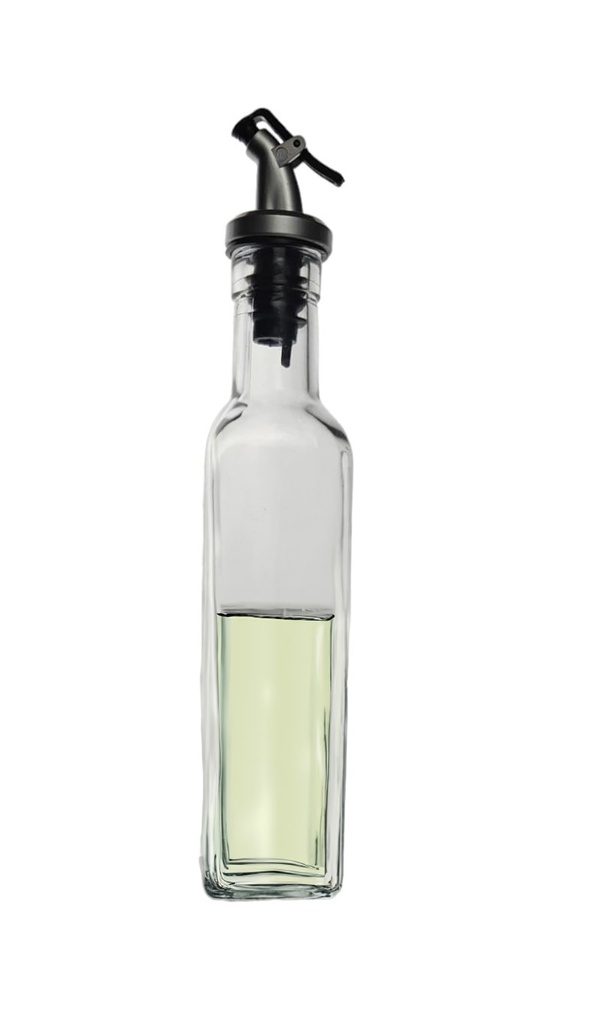 250ml  Glass Oil Bottle w. PP Stopper (12 pc/ctn)