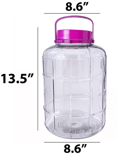 [GL1910XL] 10 Liter Glass Storage Jar with PP Lid (2 pc/ctn)