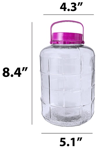 [GL1910L] 8 Liter Glass Storage Jar with PP Lid (4 pc/ctn)