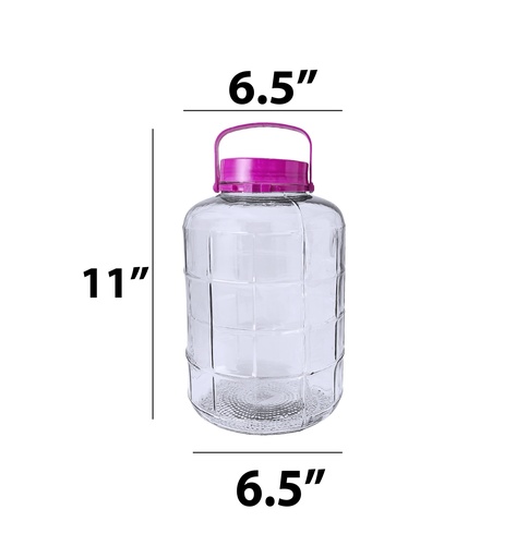 [GL1910M] 5 Liter Glass Storage Jar with PP Lid (6 pc/ctn)