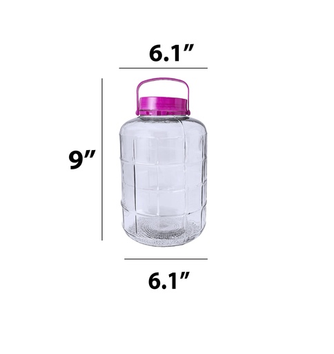 [GL1910S] 3 Liter Glass Storage Jar with PP Lid (8 pc/ctn)