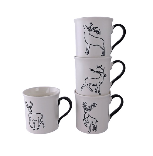 [6943] 11 oz new Bone China Cup,  Assorted Pattern (48 pc/ctn)