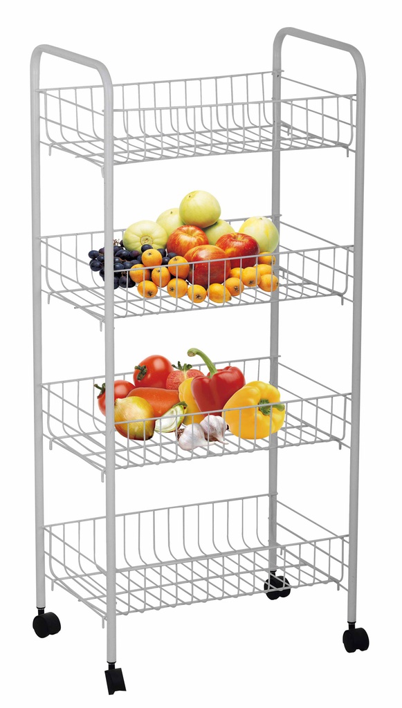 4 Tier Steel Storage Rack with Plastic Coating (4 pcs/ctn)