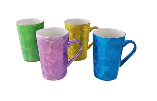 [6940] 16 oz  new Bone China Mug w. Assorted Pattern (48 pc/ctn)