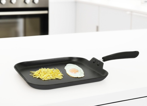 [4081] 11"(28.5cm) Non-Stick Aluminum Griddle Pan, Induction Compatible Bottom (10 pc/ctn)