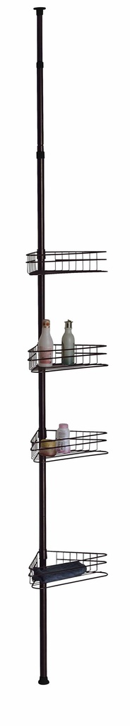 4 Black Bathroom Corner Shelf Wire Basket (4 pcs/ctn)