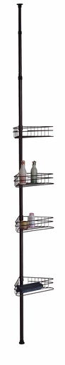 [19004B] 4 Bronze Wire Basket Bathroom Corner Shelves (4 pcs/ctn)